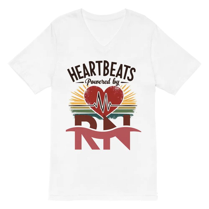 Heartbeats Powered by RN V-Neck Tee product image (2)