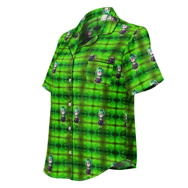 (Green WAIFU) K Women's Short Sleeve Pajama Top product image (1)