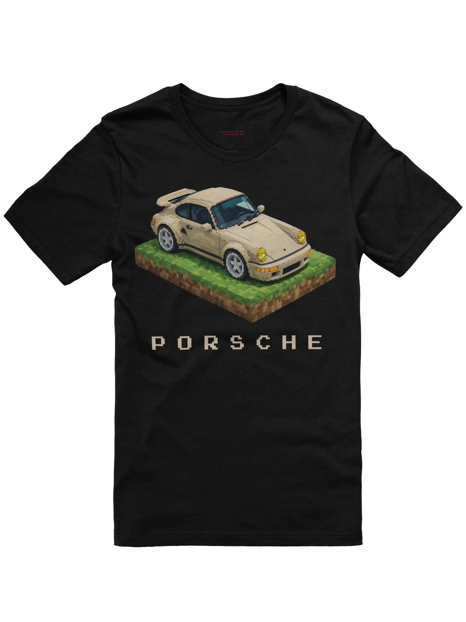 Grey Porsche 964 Ruf Automobile Ultimate "Wolf" Voxel Art Shirt (Pixel, Retro, Minecraft) product image (1)