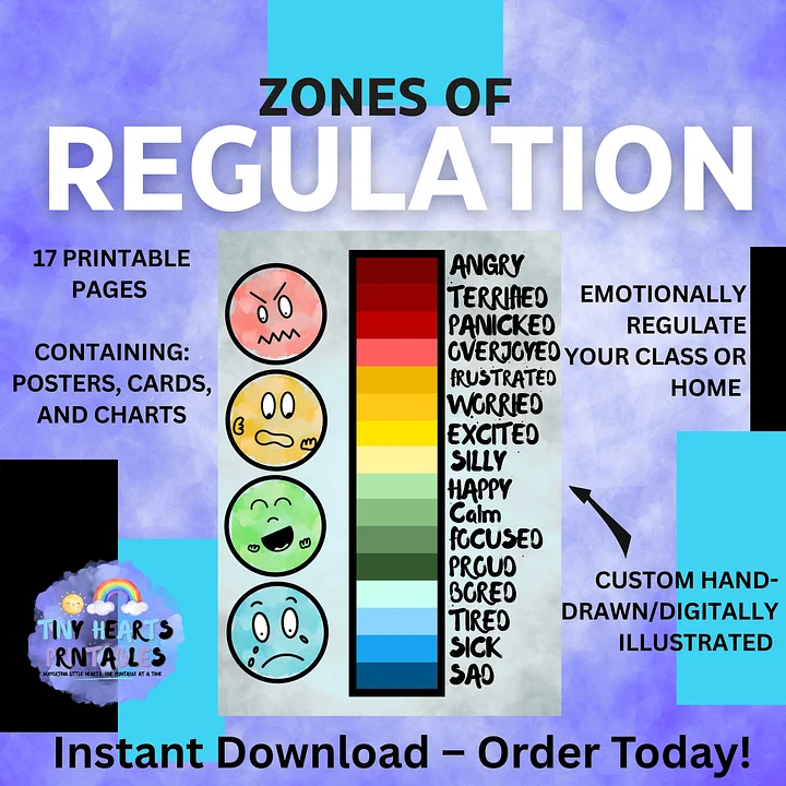 Zones of Regulation Printable Toolkit - 18 Pages | Visual Supports for Emotional Regulation | SEN, EYFS, Classroom Resource product image (2)