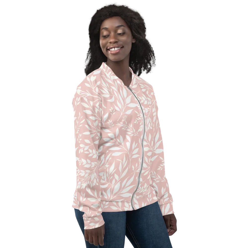 Branches Blush Pink Bomber Jacket product image (9)