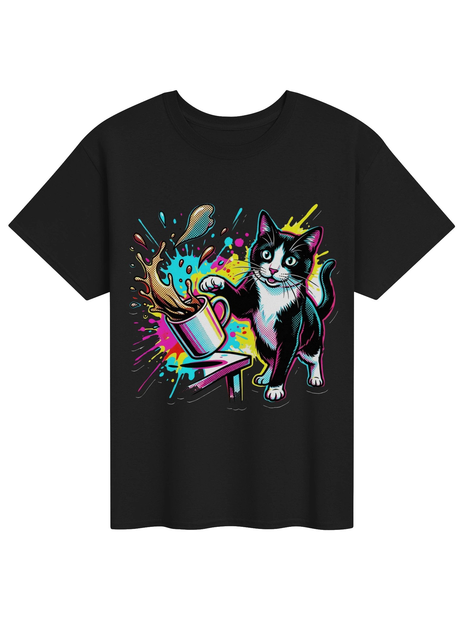 Coffee Push Cat Tee product image (1)