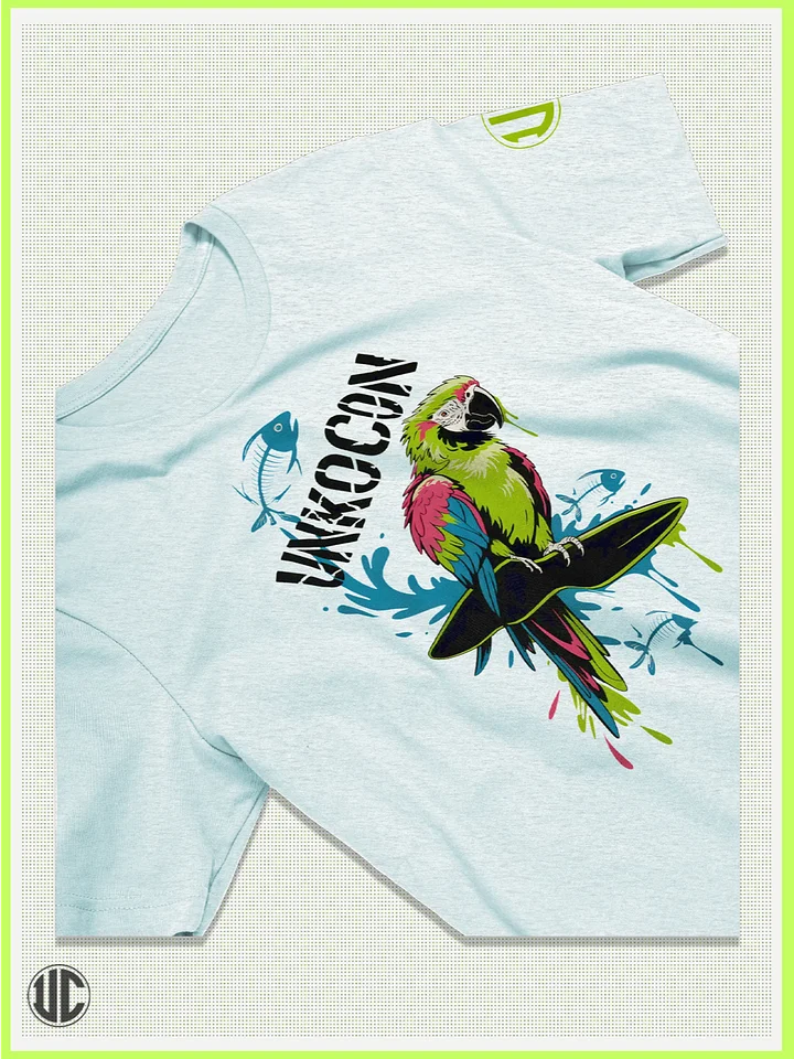 Surf Parrot – UnkoCon Graffiti Bird T-Shirt product image (2)