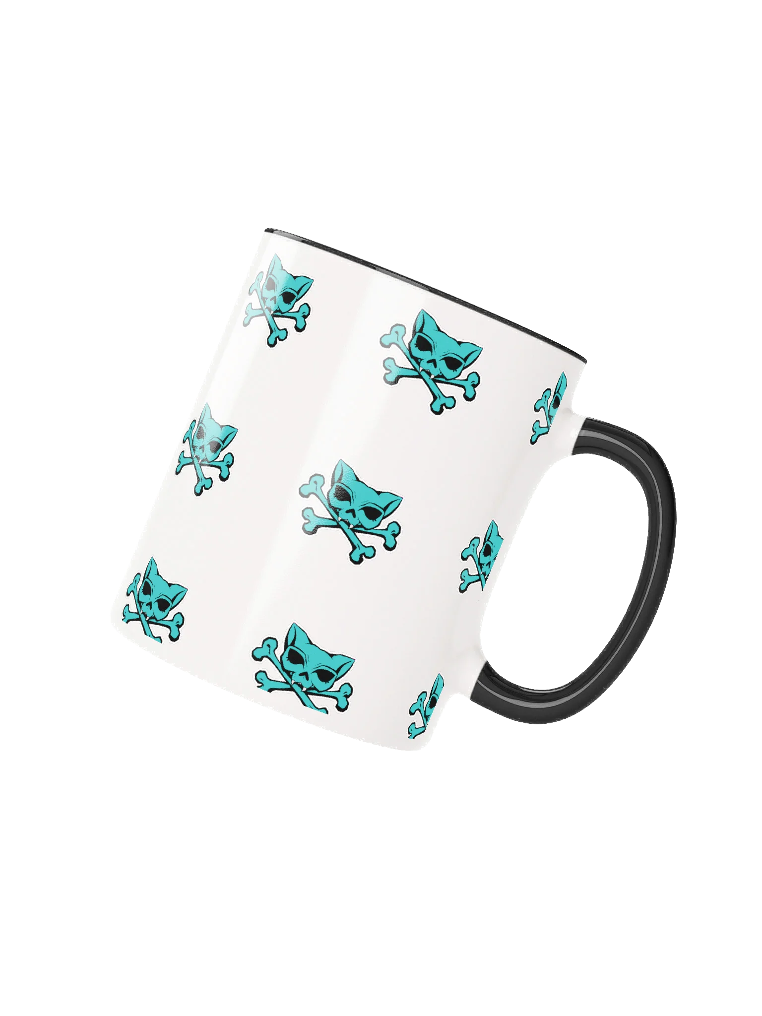 Turquoise Kat Skull Colorful Mug product image (6)