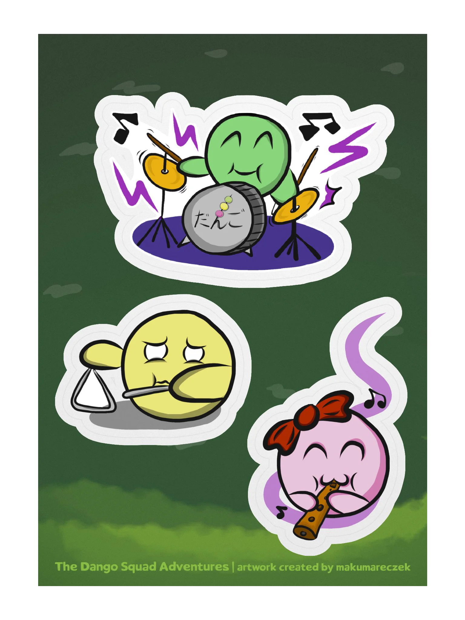 Dango Band - Kiss Cut Sticker Sheet product image (1)