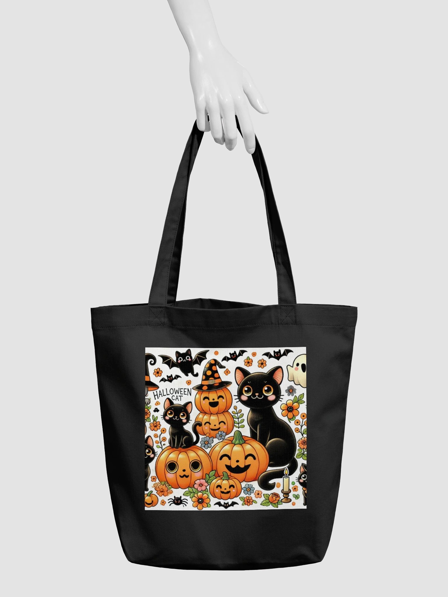 Cute Halloween Black Cat Tote Bag product image (6)