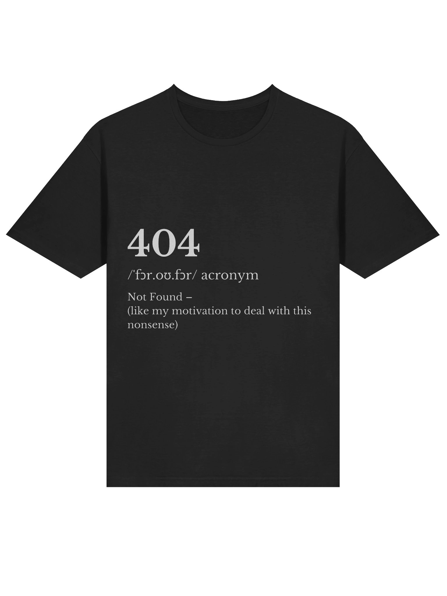 Meme – 404 Not Found – Motivation Missing – Black Gildan Softstyle T-Shirt product image (2)
