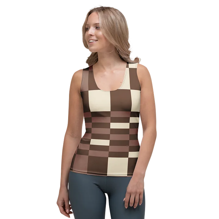 Neutral Plaid Geometric Women's Tank Top product image (1)