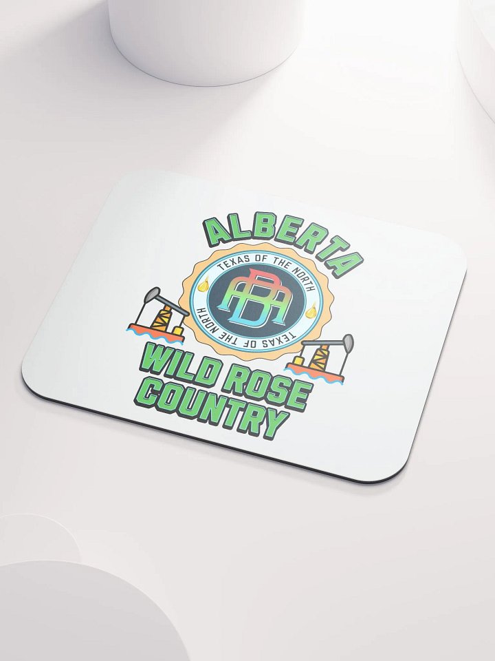 Alberta Wild Rose Country Emblem Mouse Pad product image (1)