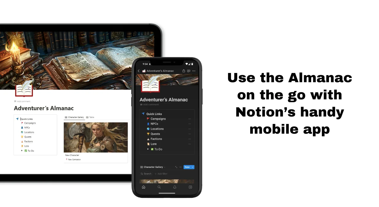 TTRPG Adventurer's Almanac | Notion Template product image (5)