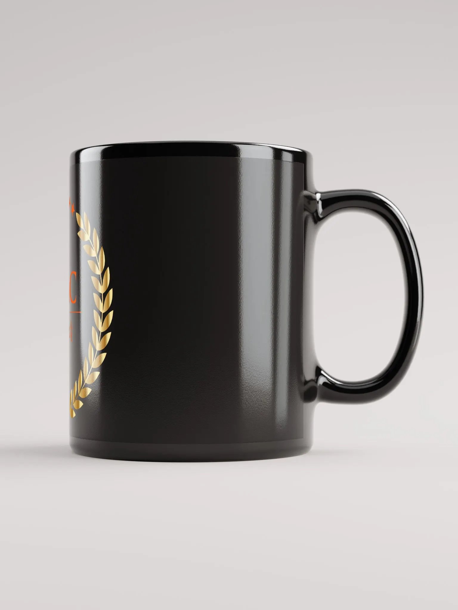 Victory Emblem Black Glossy Mug product image (1)