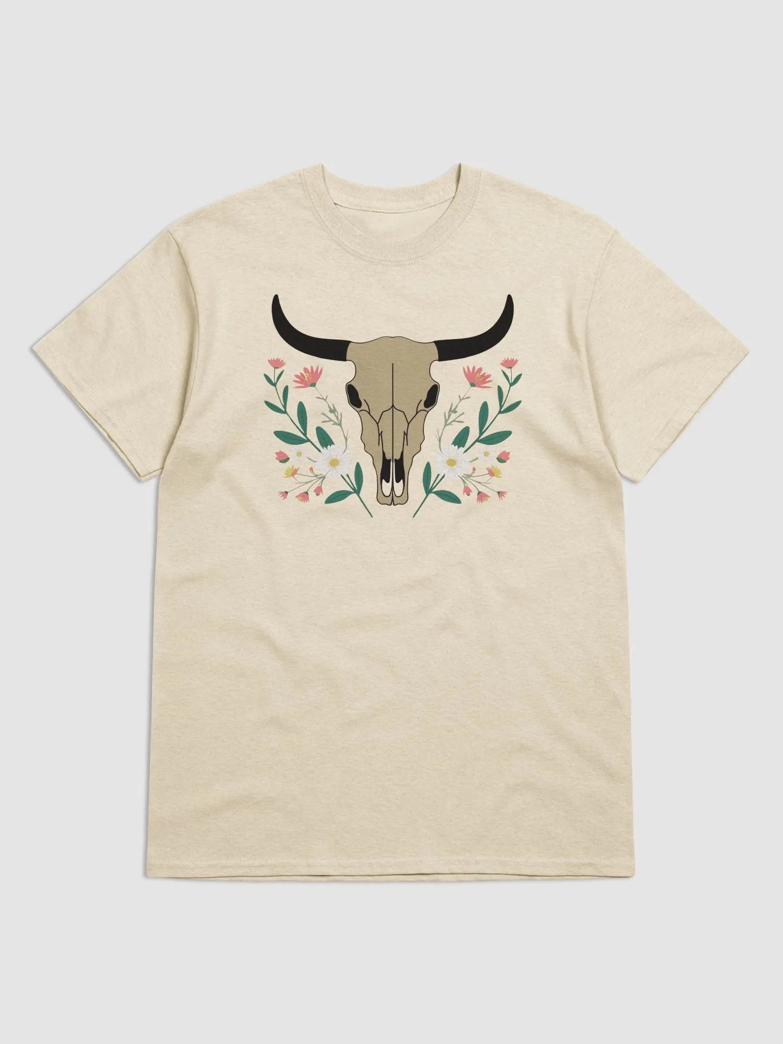 Bull Skull Western Graphic Tee For Women product image (21)