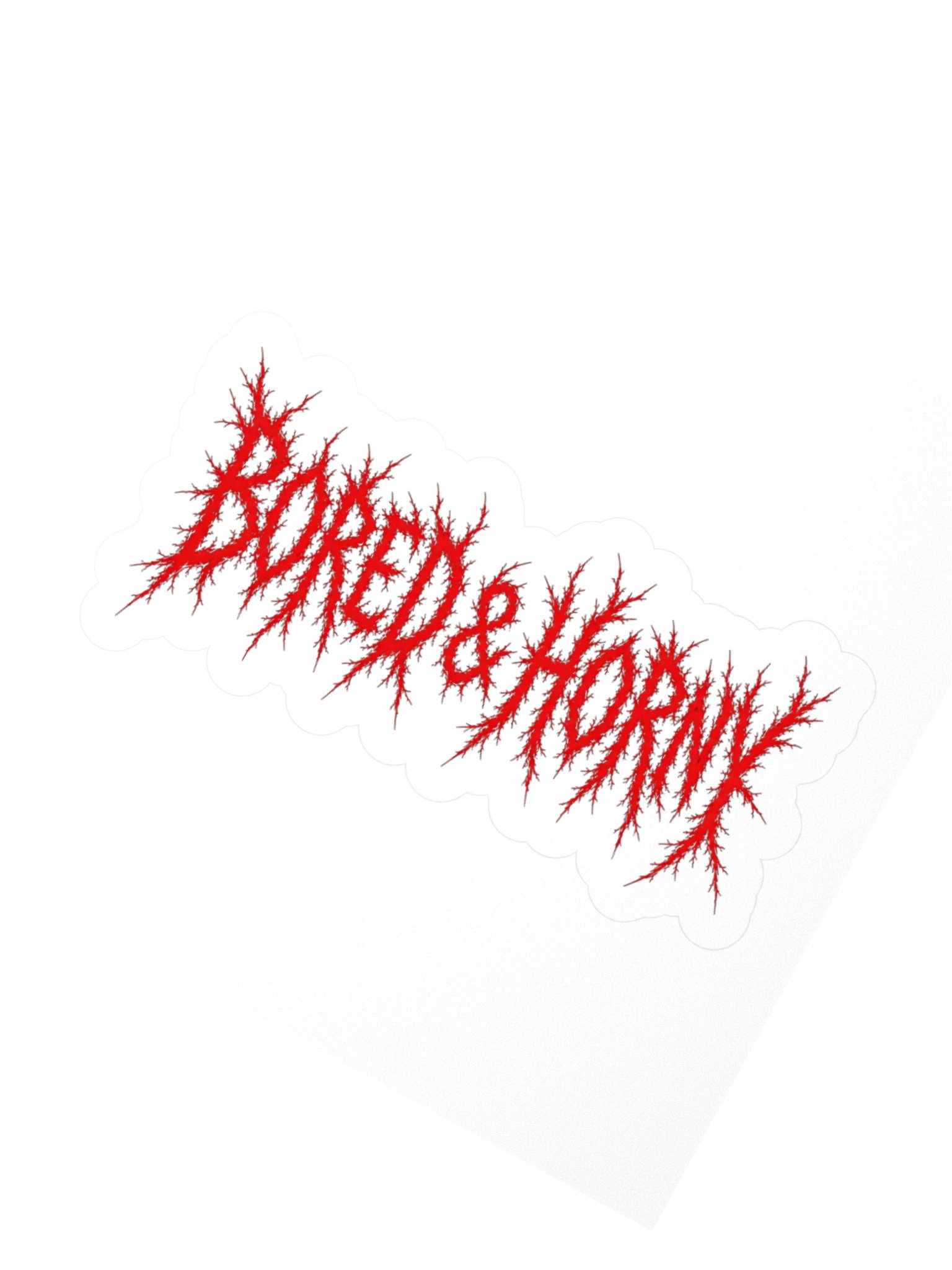Bored & Horny Jagged Text Kiss Cut Sticker product image (6)