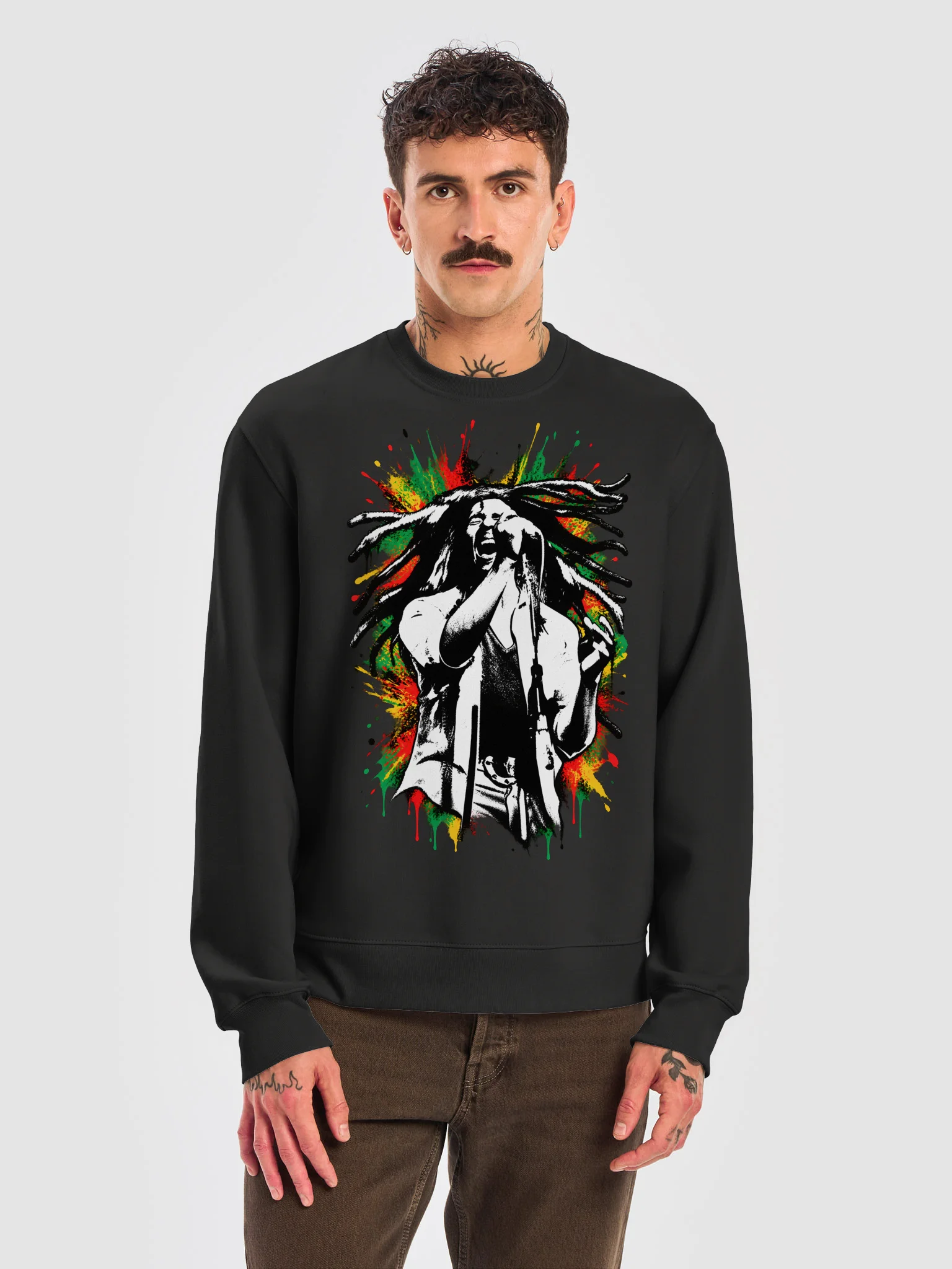 Rasta Mic Splash Oversized Sweatshirt product image (9)