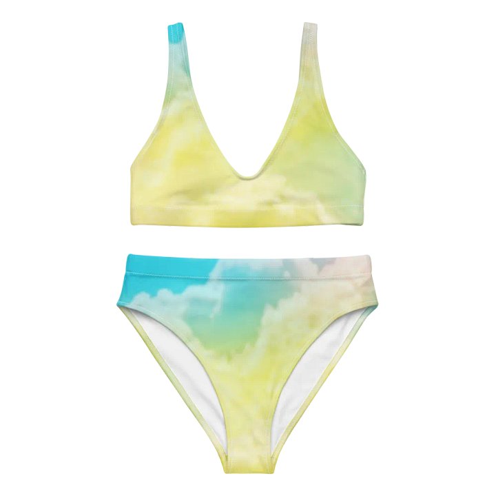 Blur cloud rainbow Design High Waisted Bikini - V8 product image (2)