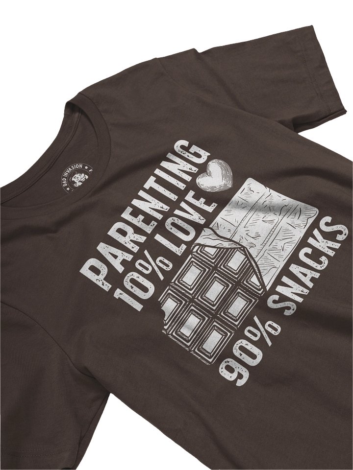 Funny Dad T-Shirt – Parenting 10% Love 90% Snacks product image (2)