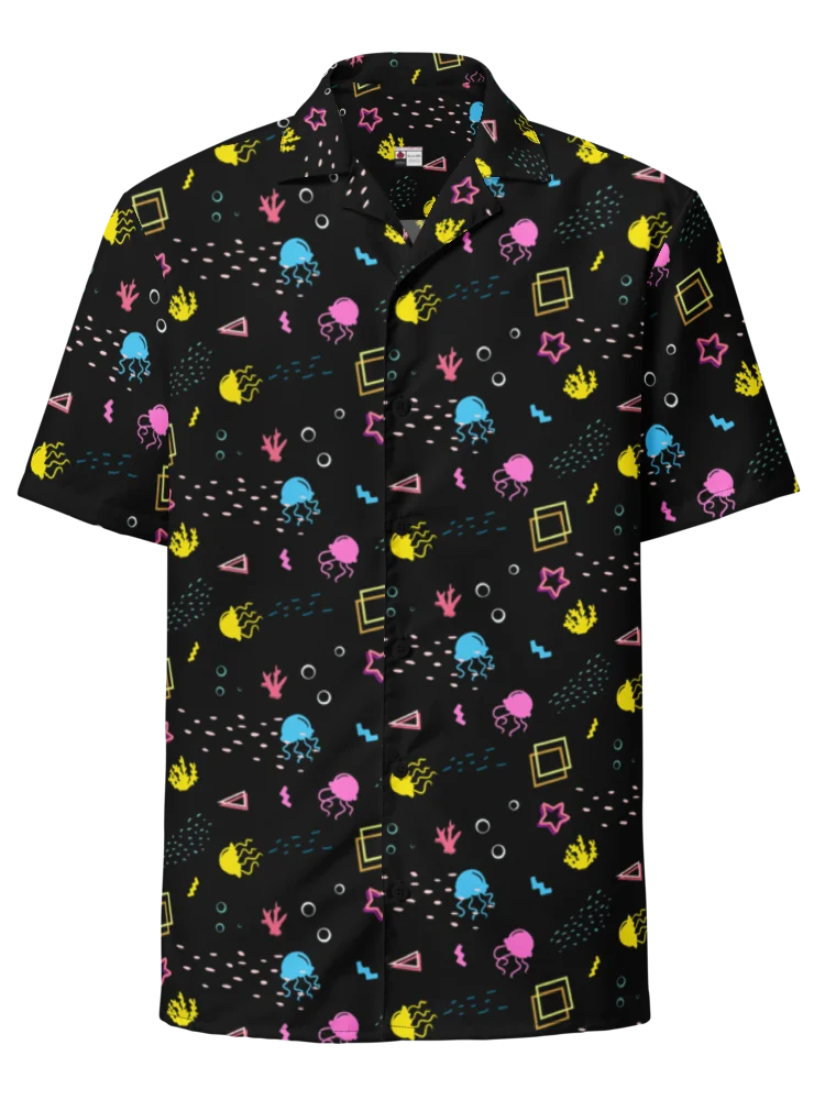 Shifty Seas dark pattern button down shirt product image (1)