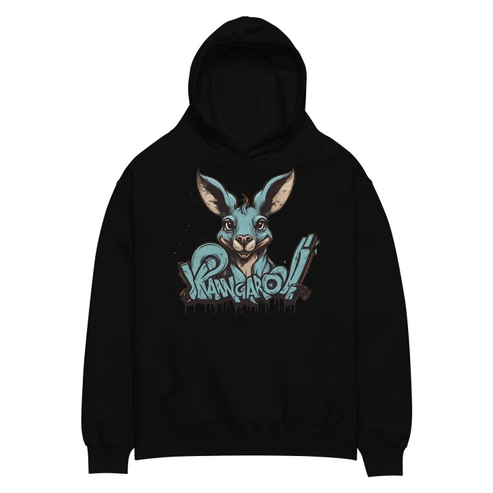 KAWGAROO! Playful Kangaroo Oversized Hoodie product image (2)