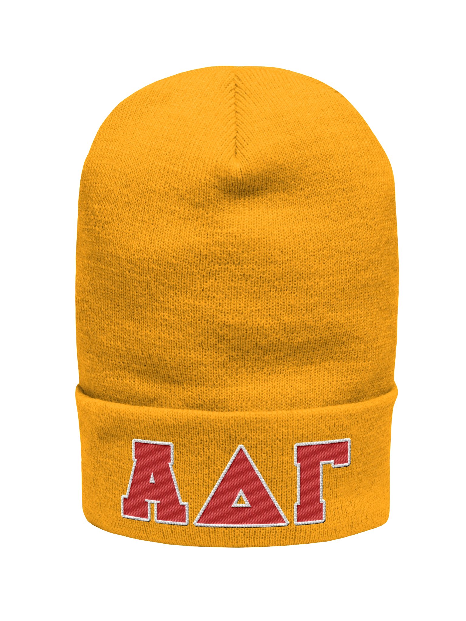 Gold Alpha Delta Gamma Cuffed Beanie product image (1)