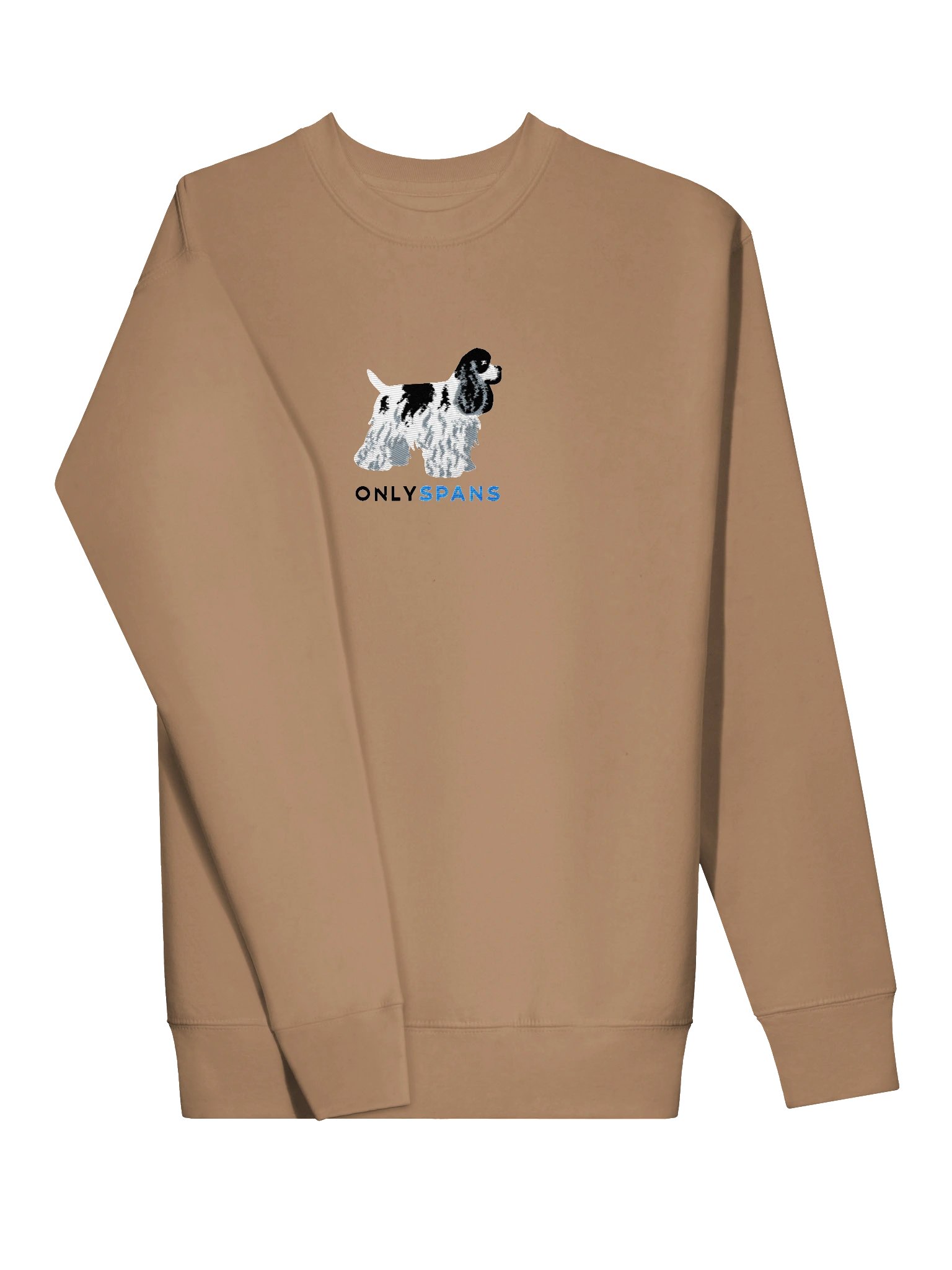Only Spans Sweatshirt (Embroidered) of an American Cocker Spaniel(Parti Black & White) product image (14)