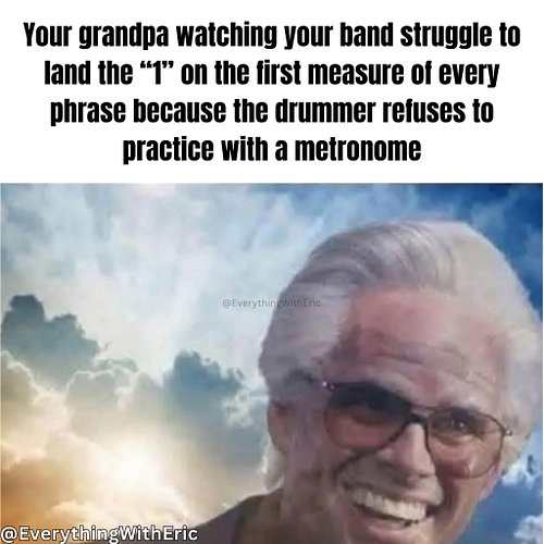 I fear this joke is way above the heads of the audience that needs it the most. This makes it twice as funny 🤣
.
#drums #ever...