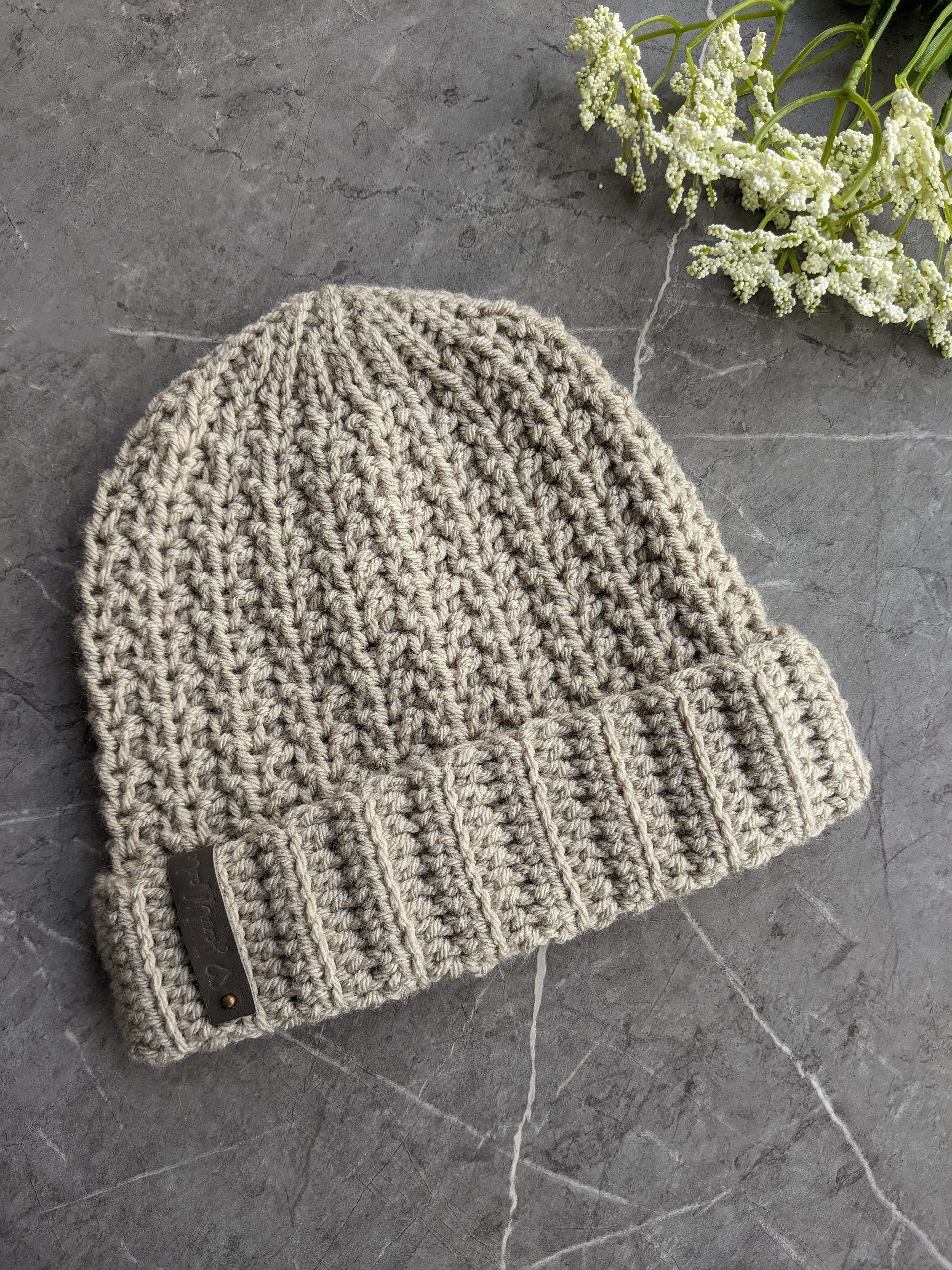Crochet Modern Textured Hat Pattern for Men product image (7)
