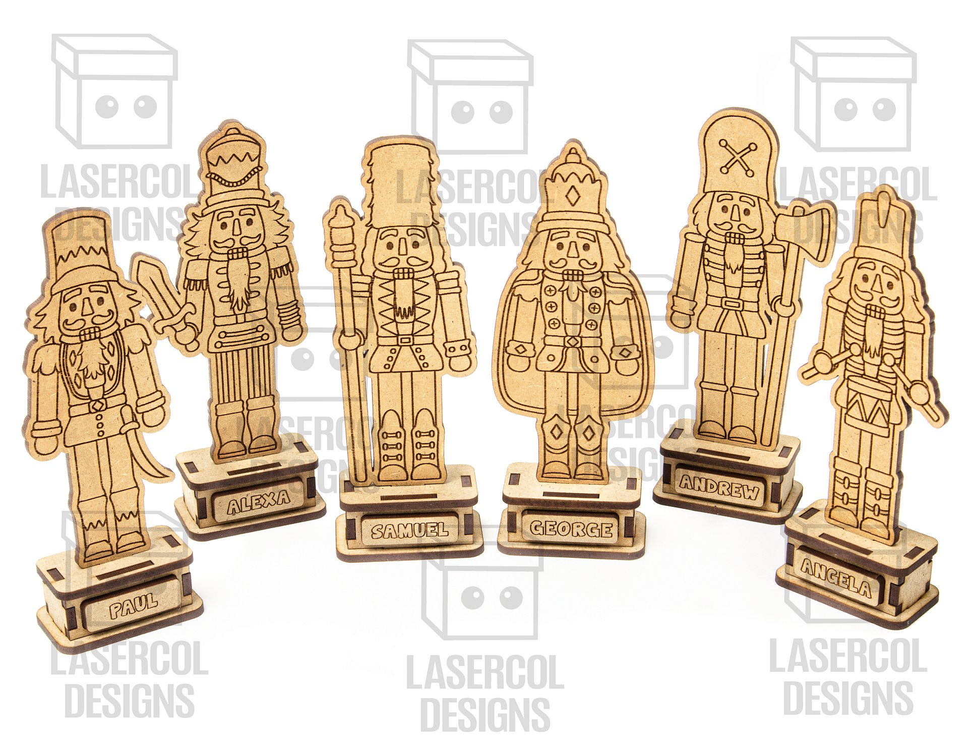 Nutcracker Set (2 Sizes, 6 Styles) - Christmas Gift - Laser Cut Files product image (3)