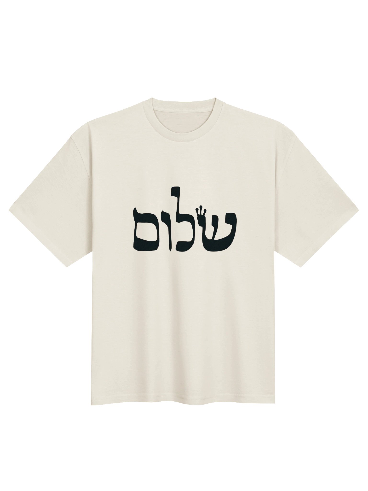 Shalom שלום Oversized Black T-Shirt product image (1)