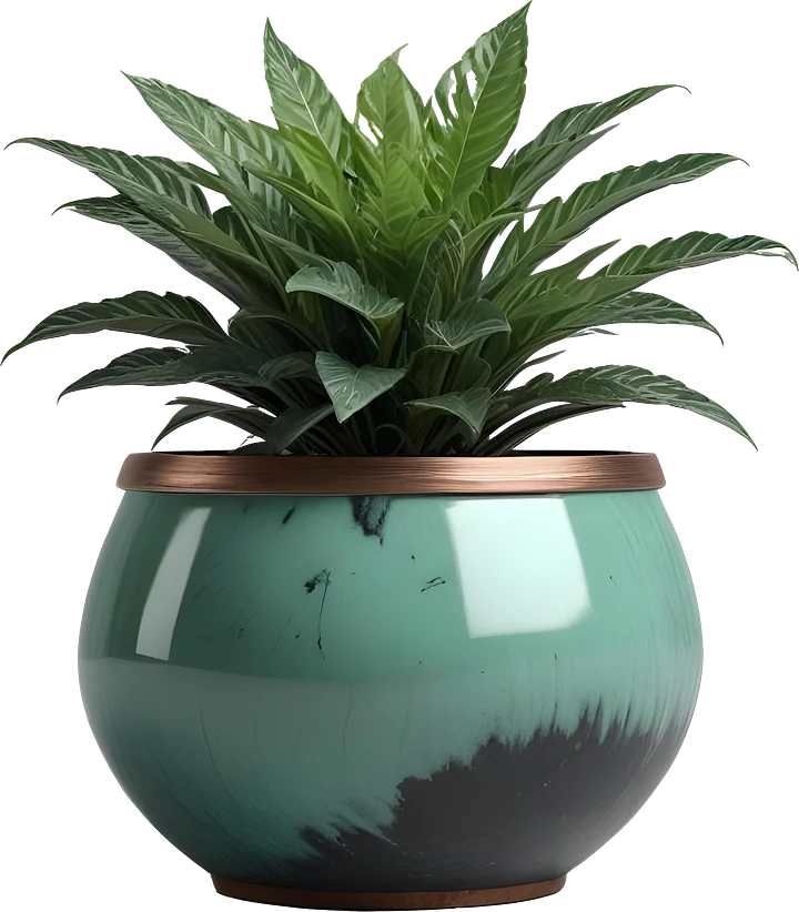 Jade Signature – Gradient Planter PNG product image (1)