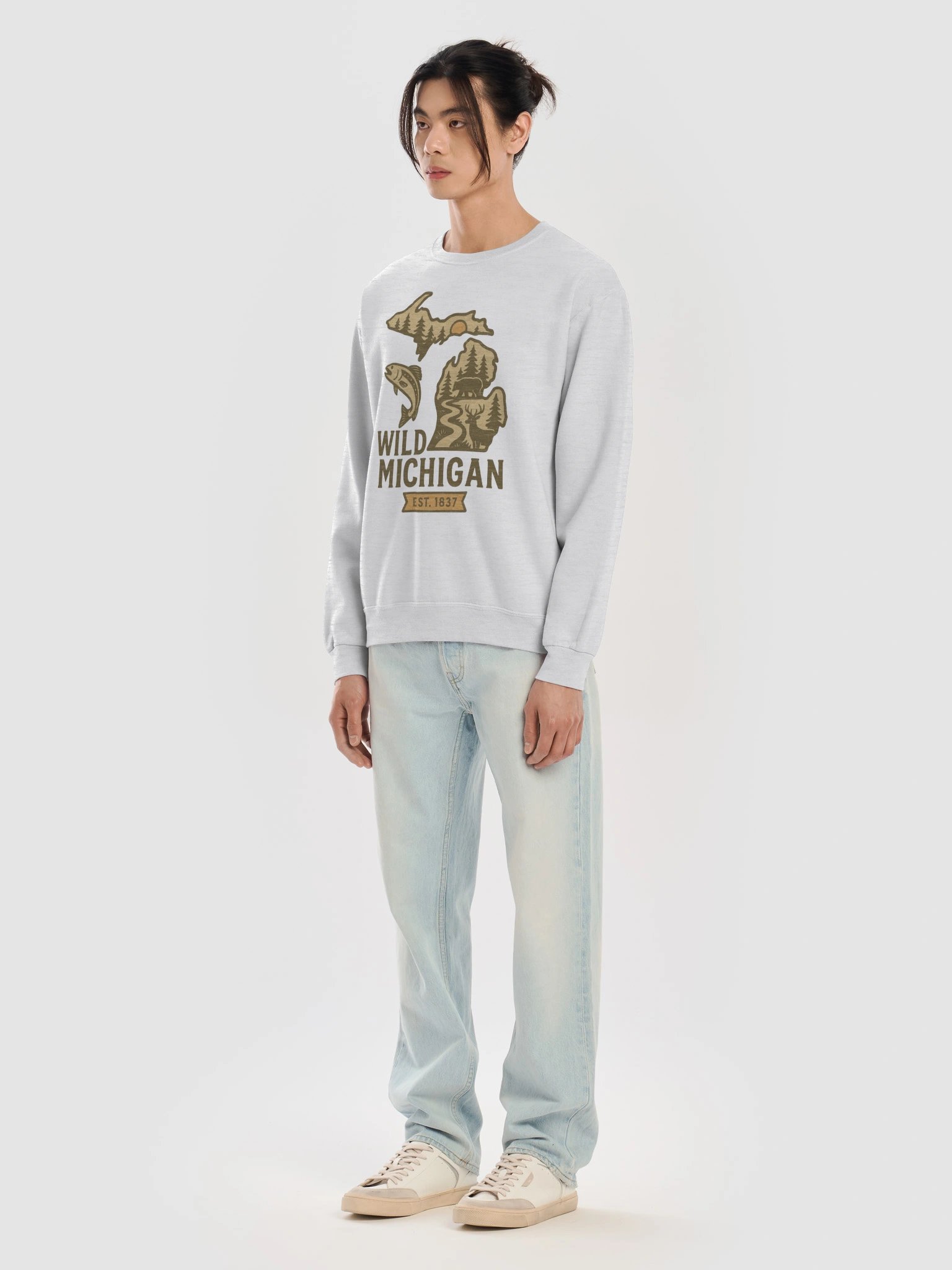 Wild Michigan Nature Emblem Sweatshirt product image (20)