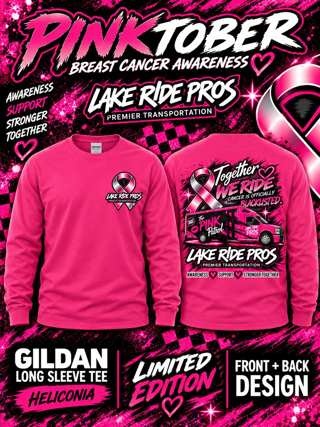 Lake Ride Pros Pinktober Long Sleeve T Shirt product image (1)