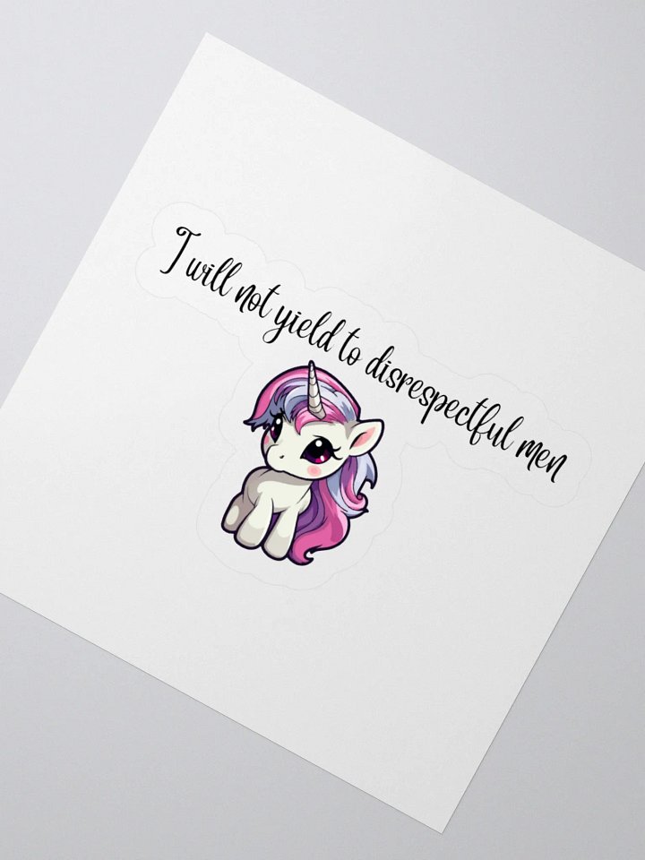 I will not yield pink unicorn sticker product image (6)