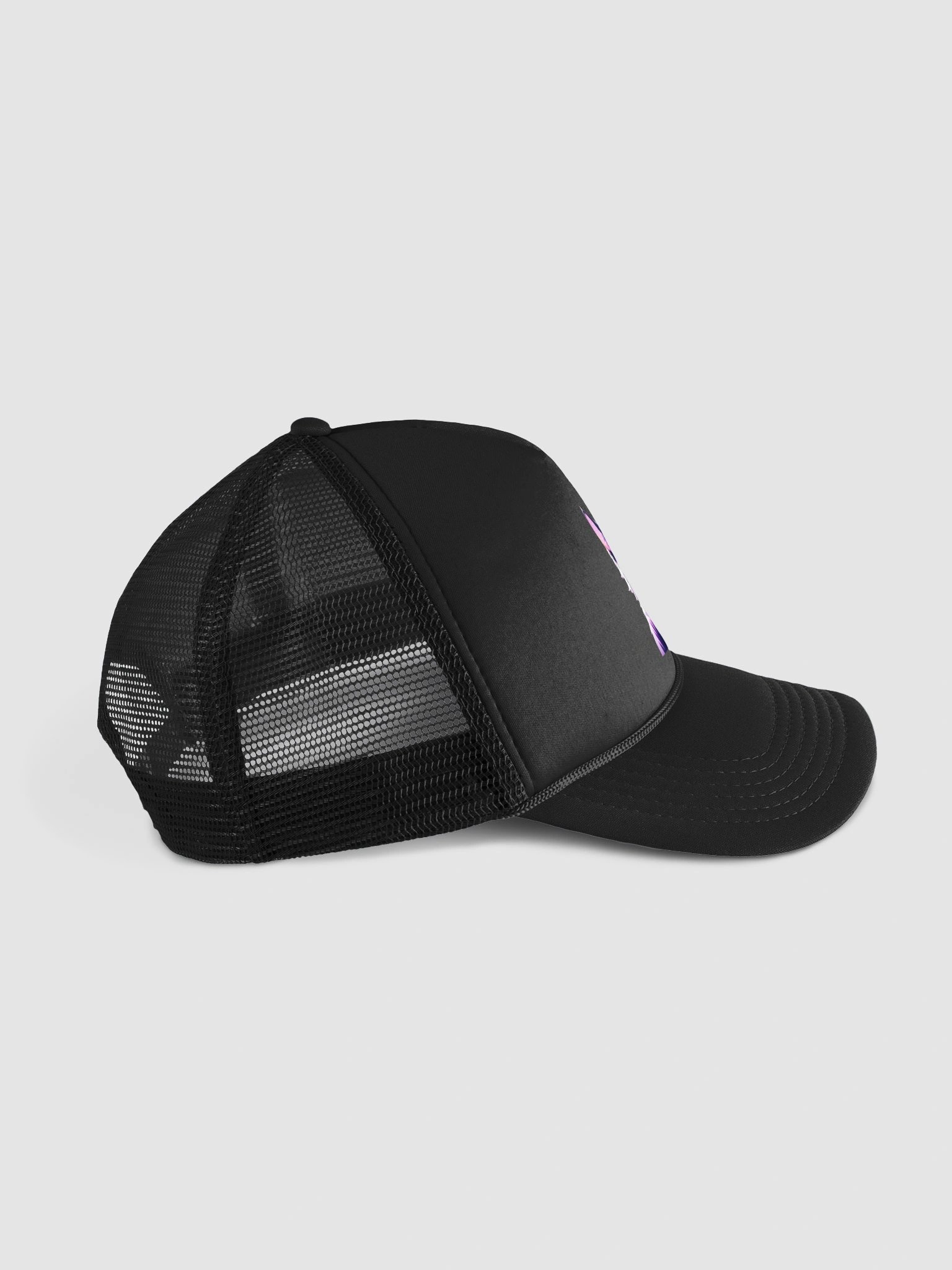 Purple Glowing Feline Foam Trucker Hat product image (3)