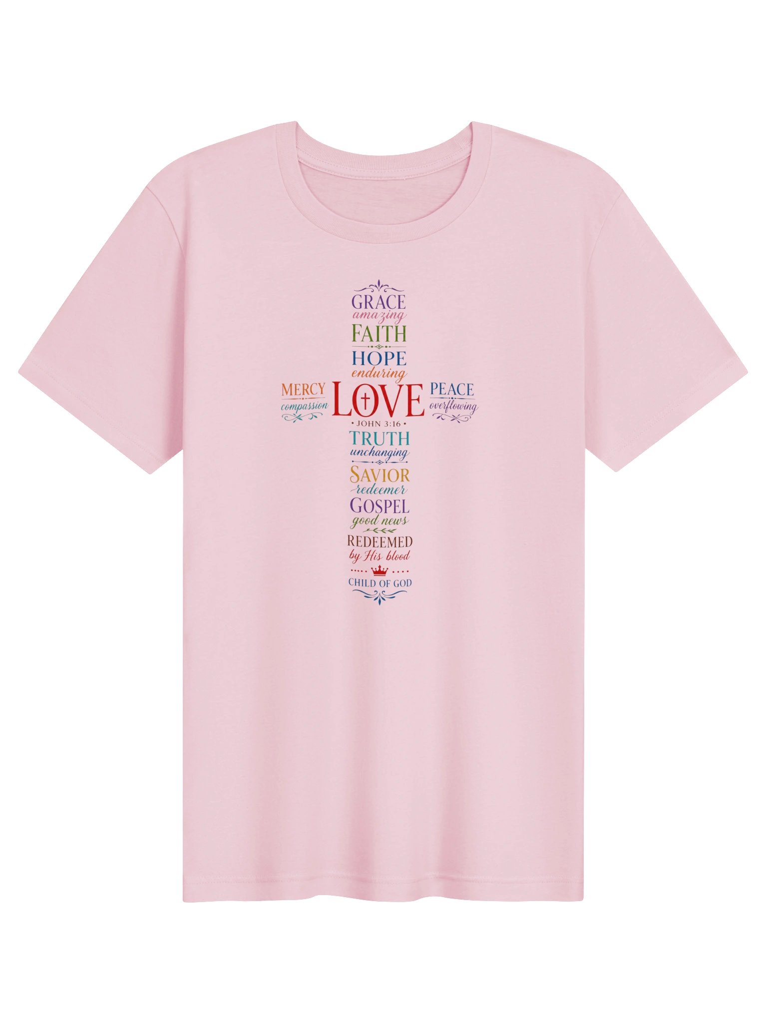 Word Art Cross T-Shirt product image (51)