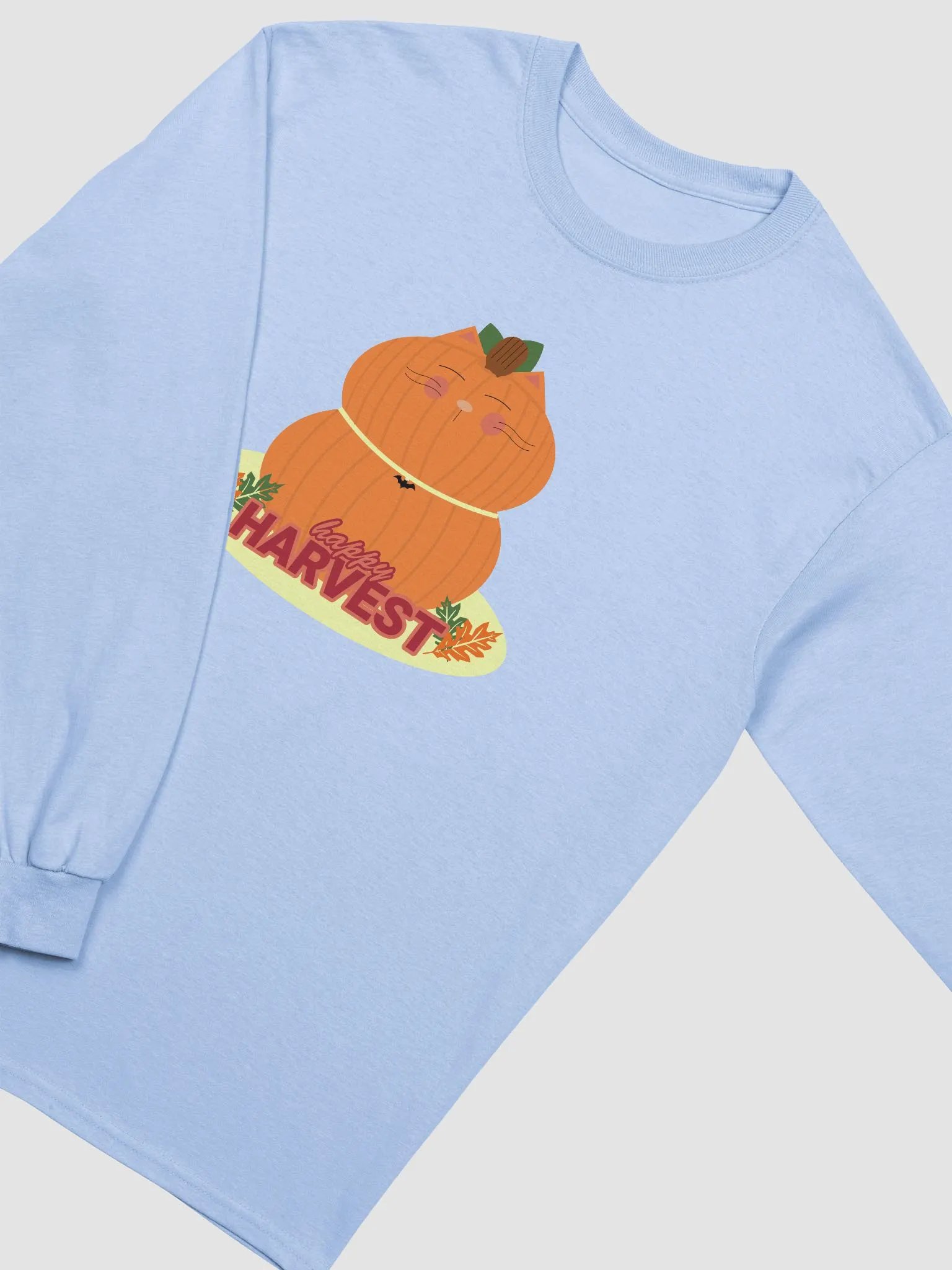 Pumpkin Cat Happy Harvest Long Sleeve Tee product image (3)