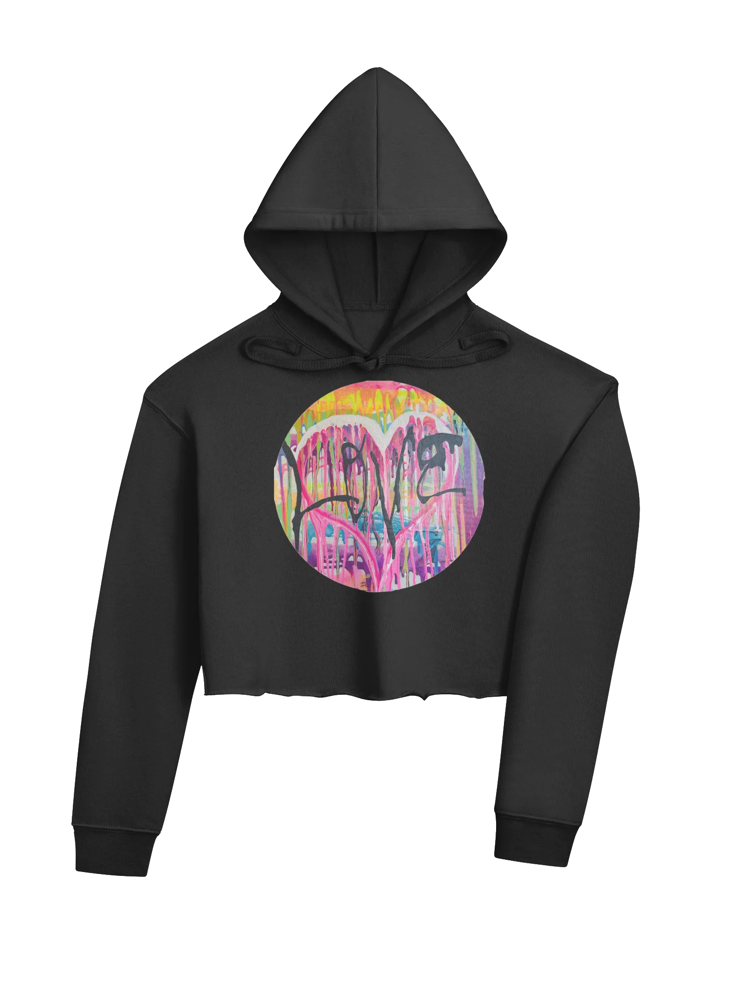 Graffiti Heart Crop Hoodie product image (4)