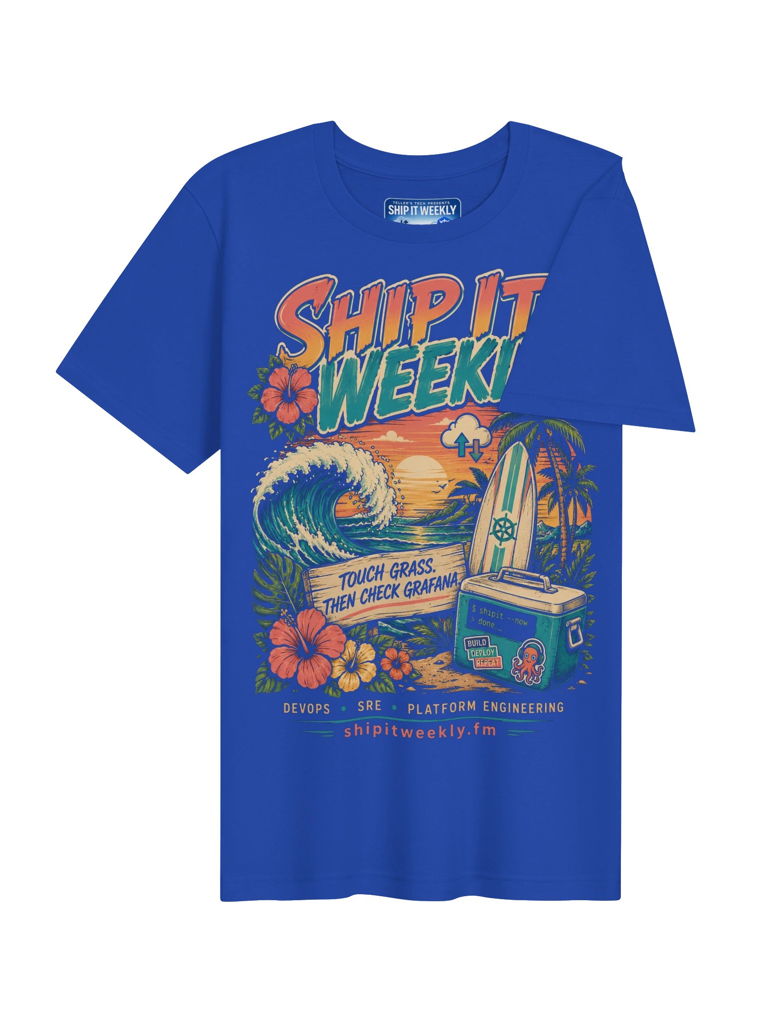 Touch Grass, Then Check Grafana | Ship It Weekly DevOps Tee product image (4)