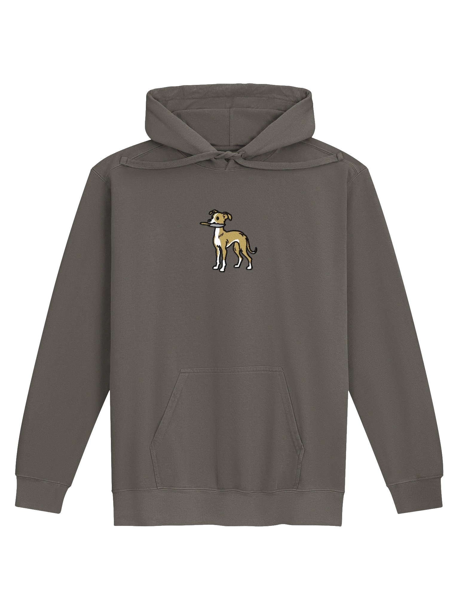 Funny Chibi-Style Italian Greyhound(Tan & White) Embroidered Premium Hoodie product image (1)