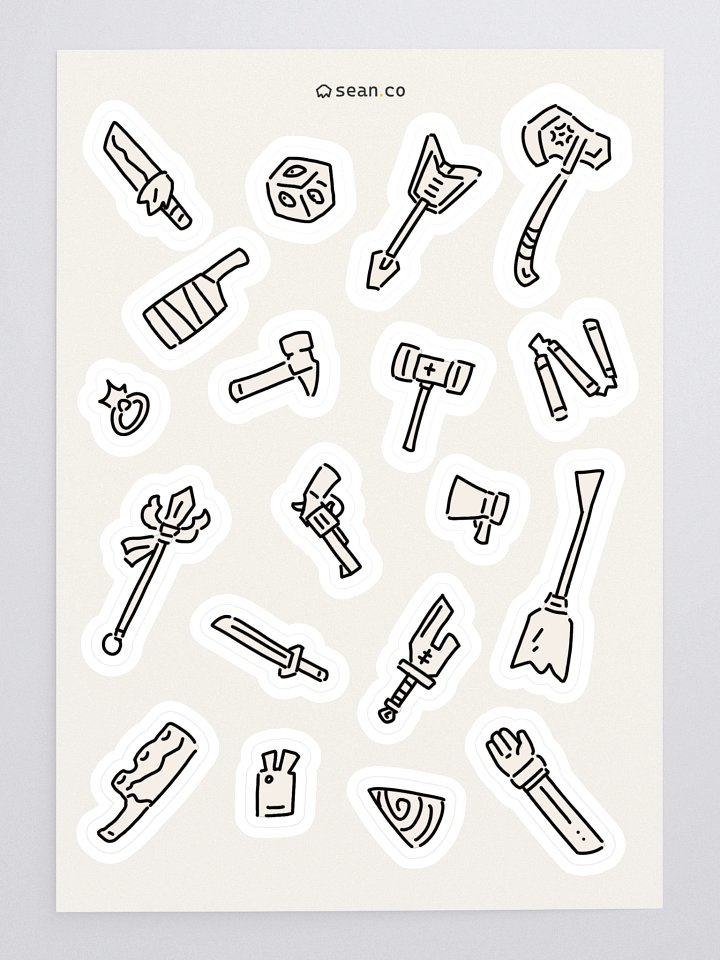 Tiny Cursed Tools Jujutsu Kaisen Sticker Sheet product image (1)