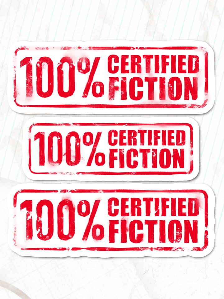 100% Certified Fiction - STICKER TRIO product image (1)