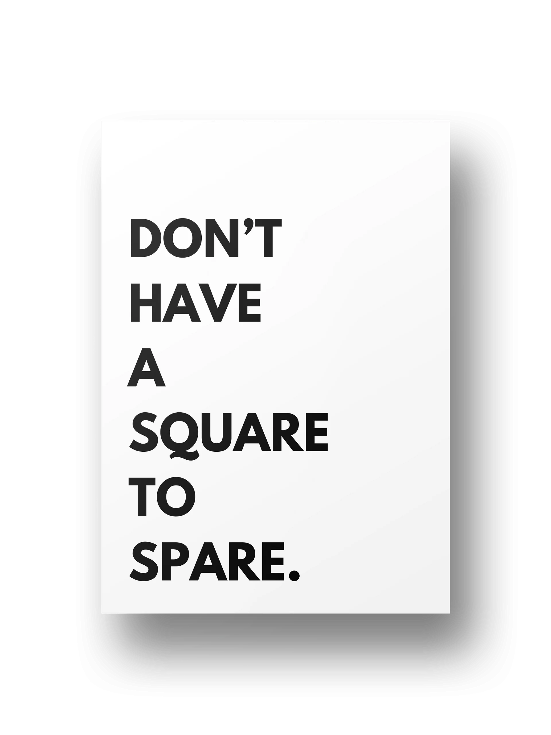 Square To Spare Poster product image (1)