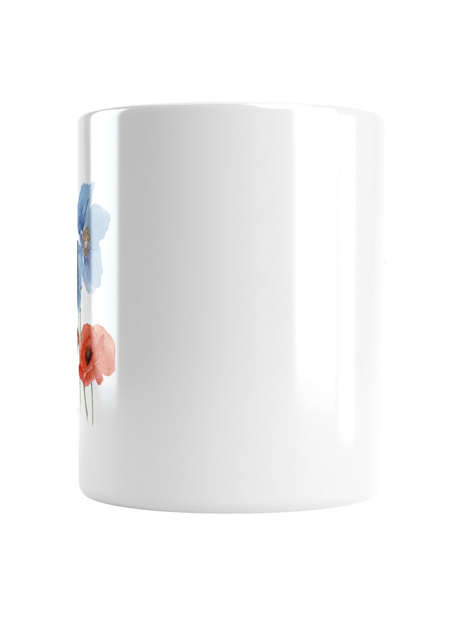 Blue and Red Po ppy DuoWhite Glossy Mug product image (6)