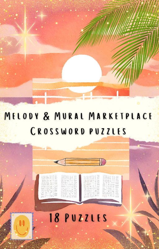 Melody and Mural Marketplace Crossword Puzzles | Printable Sheets + Fillable Editable PDFs product image (1)