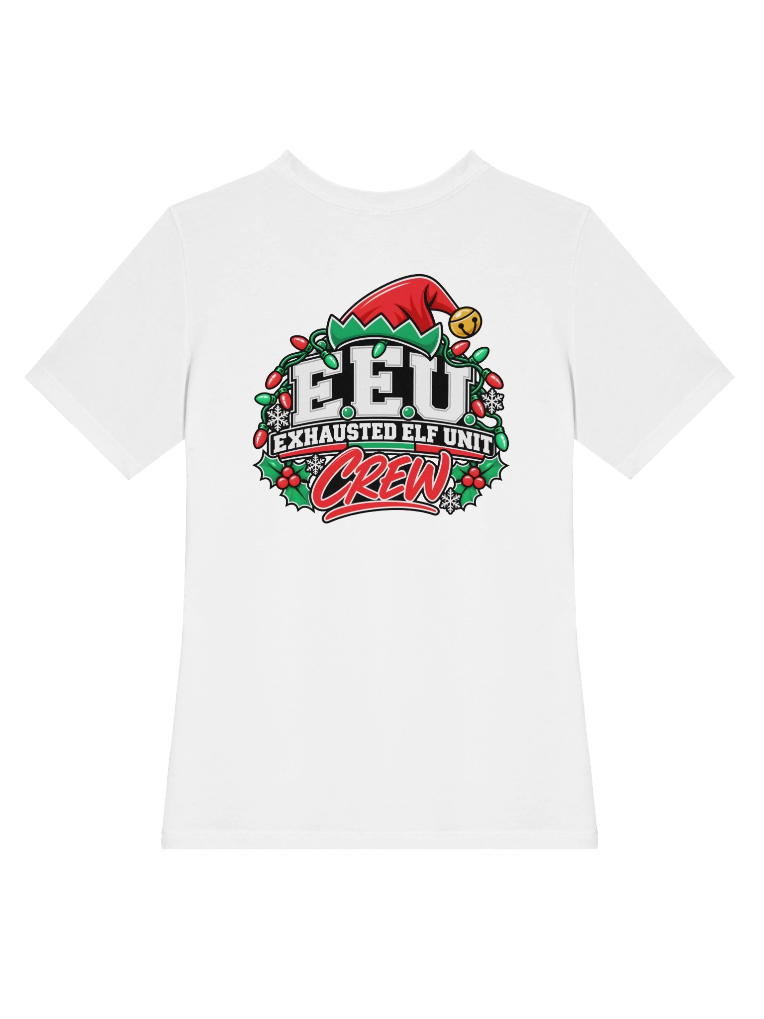 Exhausted Elf Unit Crew Women's Relaxed-Fit Tee | White product image (4)