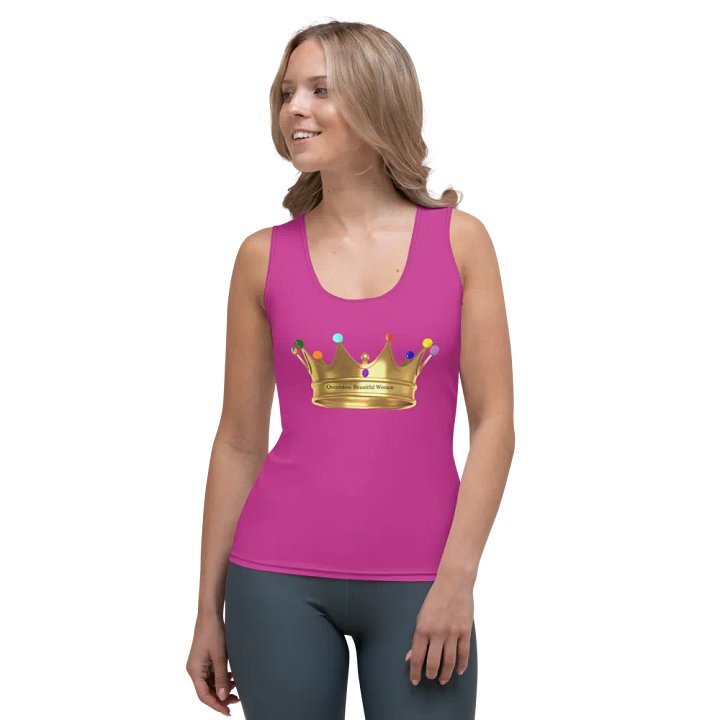 Queendom Beautiful Women Crown Tank Top/Fuchsia (TM) product image (2)