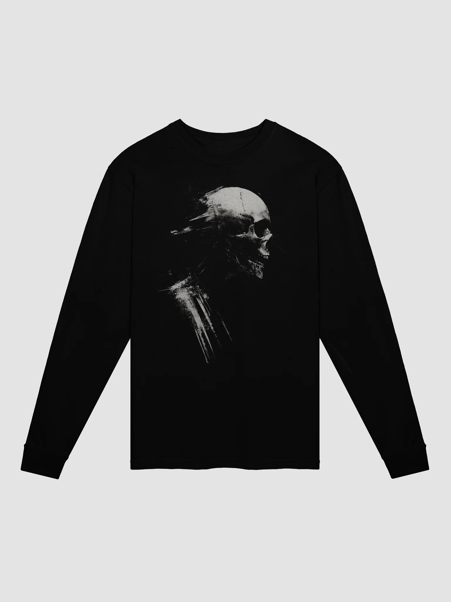Bone Profile Black Long Sleeve Shirt product image (1)