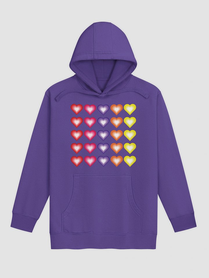 Vibrant Colorful Valentine's Hearts Unisex Premium Hoodie product image (1)