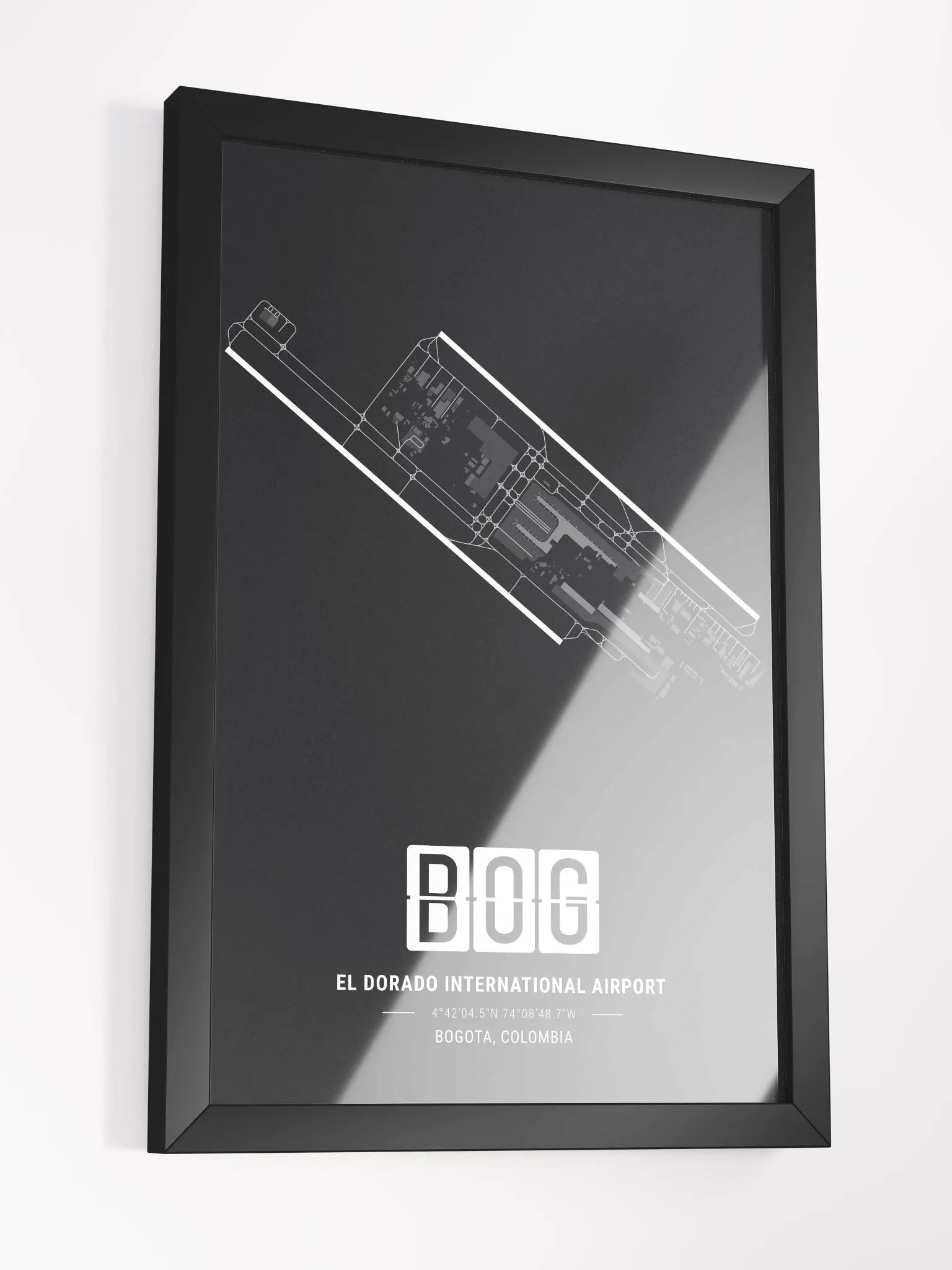 Framed Airport BOG Premium Map On Matt Paper product image (3)
