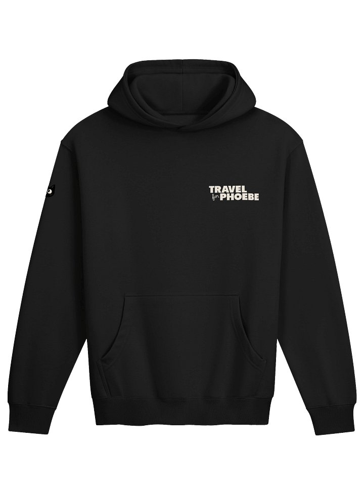Travel For Phoebe Black Hoodie product image (1)