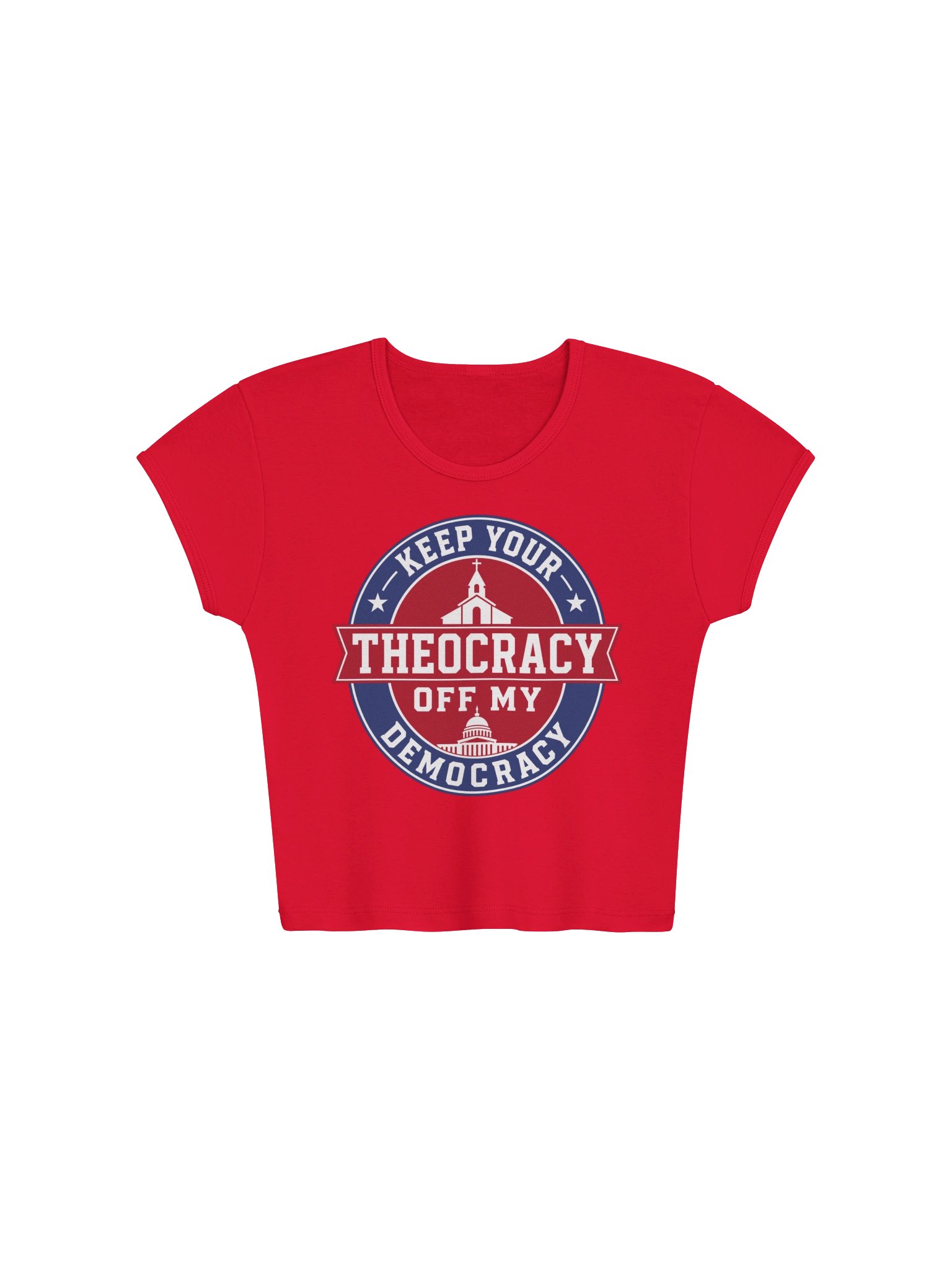 Keep Your Theocracy Off My Democracy - Women’s Crop Tee product image (15)